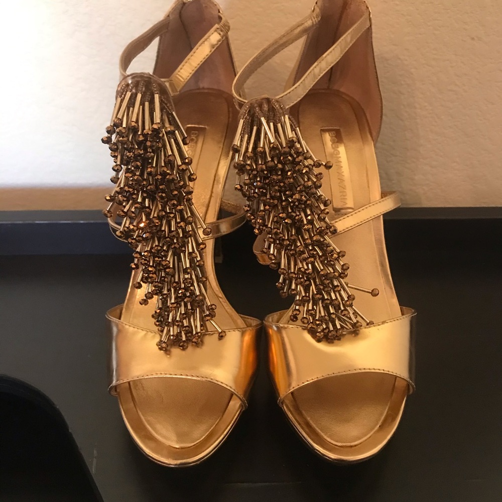 BCBG Gold Heels